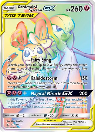 Gardevoir & Sylveon GX (Secret) 225/214 - SM  Unbroken Bonds Holofoil