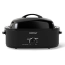 18QT Electric Roaster Oven with Self-Basting Lid Turkey Roaster with Removable Pan