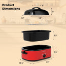 18QT Electric Roaster Oven with Self-Basting Lid Turkey Roaster with Removable Pan