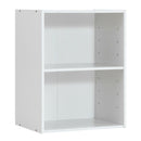 2-Layer Multifunctional Furniture Display Cabinet with Large Capacity Storage Space-White