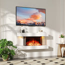 18/36 Inch 3-Sided Wall Mounted Electric Fireplace with 32/50 Inch Wide Floating Mantle