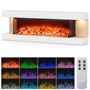 18/36 Inch 3-Sided Wall Mounted Electric Fireplace with 32/50 Inch Wide Floating Mantle