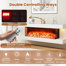 18/36 Inch 3-Sided Wall Mounted Electric Fireplace with 32/50 Inch Wide Floating Mantle