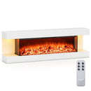 18/36 Inch 3-Sided Wall Mounted Electric Fireplace with 32/50 Inch Wide Floating Mantle
