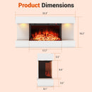18/36 Inch 3-Sided Wall Mounted Electric Fireplace with 32/50 Inch Wide Floating Mantle