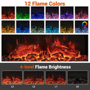 18/36 Inch 3-Sided Wall Mounted Electric Fireplace with 32/50 Inch Wide Floating Mantle