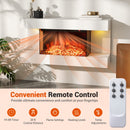 18/36 Inch 3-Sided Wall Mounted Electric Fireplace with 32/50 Inch Wide Floating Mantle