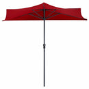 9Ft Patio Bistro Half Round Umbrella