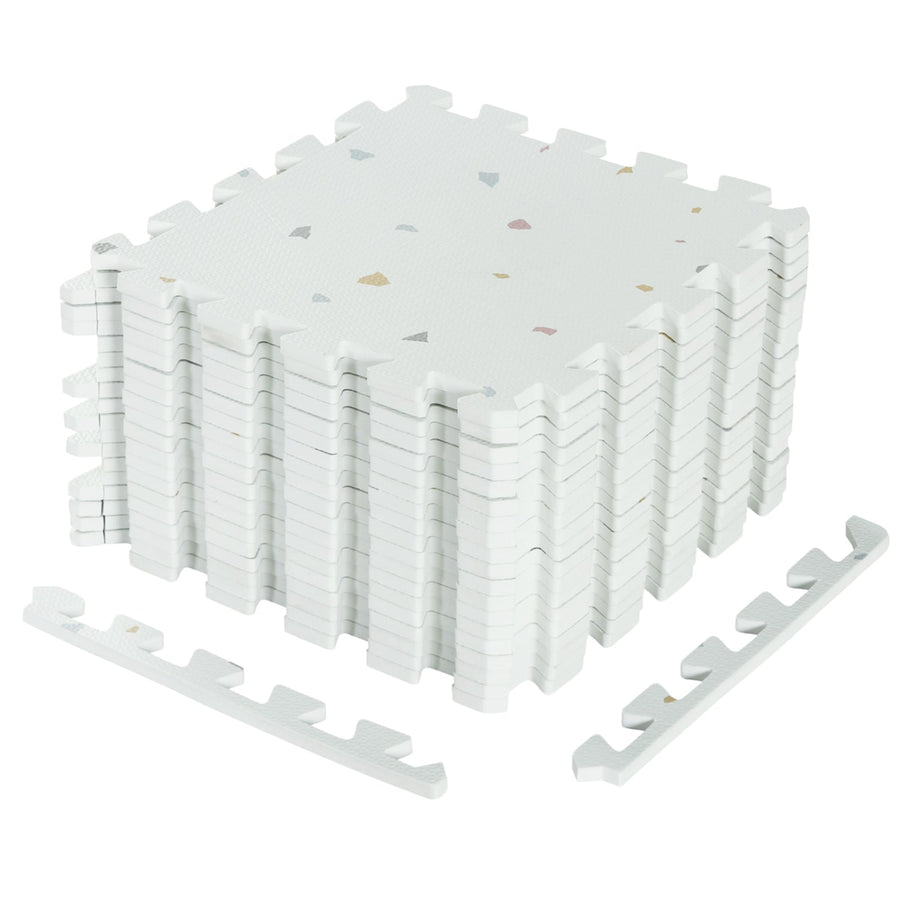 Interlocking Foam Floor Tiles 18-Piece Set - Light Gray