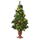 LED Christmas Tree with Red Berries Pine Cones