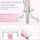 18-Inch Kids Bike Adjustable with Basket and Streamers Pink