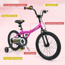 Kids Bike 14-Inch with Removable Training Wheels Pink