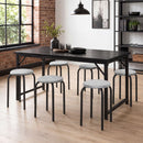 18-Inch Stackable Bar Stools with Washable Covers, Set of 6