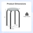 18-Inch Stackable Bar Stools with Washable Covers, Set of 6