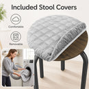 18-Inch Stackable Bar Stools with Washable Covers, Set of 6
