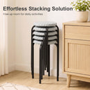 18-Inch Stackable Bar Stools with Washable Covers, Set of 6