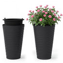 18-Inch Tall Planter Pot Set of 2 with Drainage and Handles