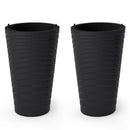 18-Inch Tall Planter Pot Set of 2 with Drainage and Handles