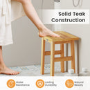 18 Inch Teak Shower Bench Spa Bath Stool for Shaving Legs