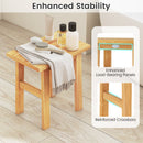 18 Inch Teak Shower Bench Spa Bath Stool for Shaving Legs
