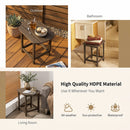 18" Weather Resistant Outdoor Side Table - HDPE Construction