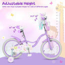 Girls Bike 18 Inch with Training Wheels and Front Bag