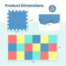 Interlocking EVA Foam Floor Tiles 18-Pack with Borders