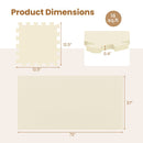 Interlocking EVA Foam Floor Tiles 18-Pack with Borders