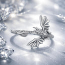 925 Sterling Silver Oxidized Dragon Ring