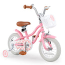 14 Inch Kids Bike with Training Wheels and Basket for Boys Girls 3-5 Years Old-14 inches