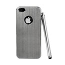 Silver Brushed Aluminum Chrome Hard Case for iPhone 5