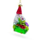 Enchanting Gnome Blown Glass Christmas Ornament