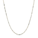 14k White Gold Diamond-Cut Alternating Bead Chain 1.5mm