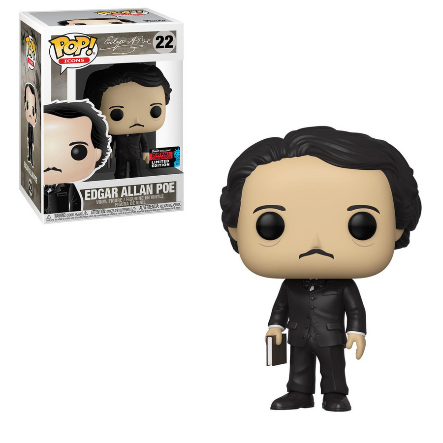 Funko POP! Icons - Edgar Allan Poe with Book Vinyl Figure #22 Fall Convention Exclusive [READ DESCRIPTION]