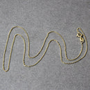 14k Yellow Gold Diamond Cut Cable Link Chain 0.8mm