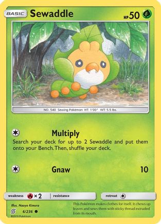 Sewaddle 006/236 - SM  Unified Minds Reverse Holofoil