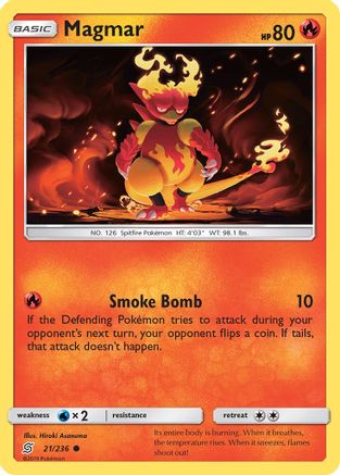 Magmar 021/236 - SM  Unified Minds Reverse Holofoil