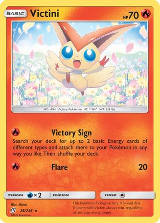 Victini 026/236 - SM  Unified Minds Holofoil