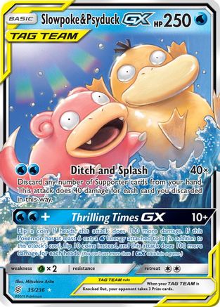 Slowpoke & Psyduck GX 035/236 - SM  Unified Minds Holofoil
