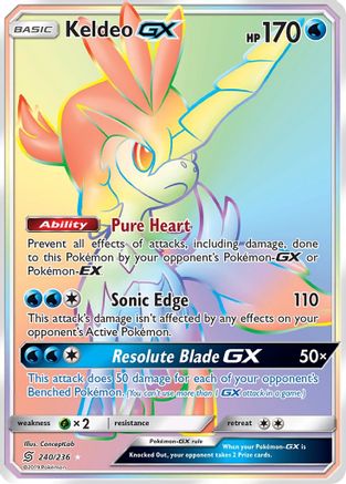 Keldeo GX (Secret) 240/236 - SM  Unified Minds Holofoil
