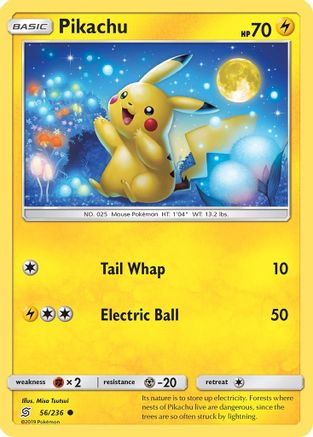 Pikachu 056/236 - SM  Unified Minds Reverse Holofoil