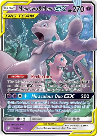 Mewtwo & Mew GX 071/236 - SM  Unified Minds Holofoil