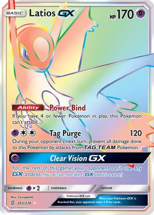 Latios GX (Secret) 243/236 - SM  Unified Minds Holofoil