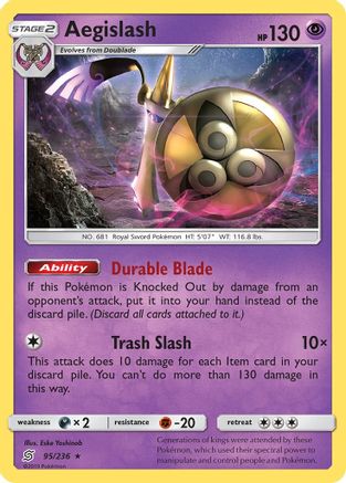 Aegislash 095/236 - SM  Unified Minds Reverse Holofoil