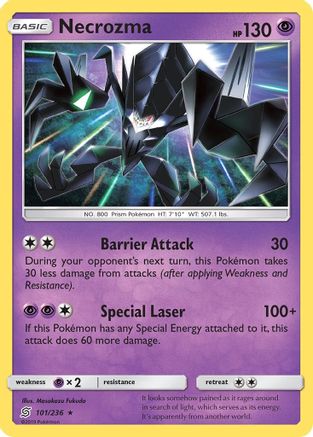 Necrozma 101/236 - SM  Unified Minds Reverse Holofoil