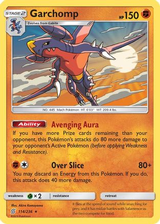 Garchomp 114/236 - SM  Unified Minds Holofoil