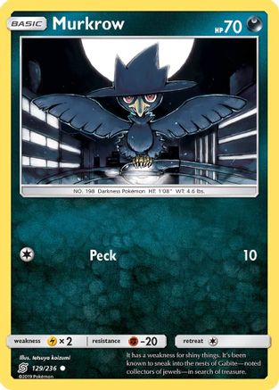 Murkrow 129/236 - SM  Unified Minds Reverse Holofoil