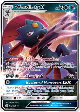 Weavile GX 132/236 - SM  Unified Minds Holofoil