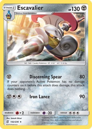 Escavalier 142/236 - SM  Unified Minds Reverse Holofoil