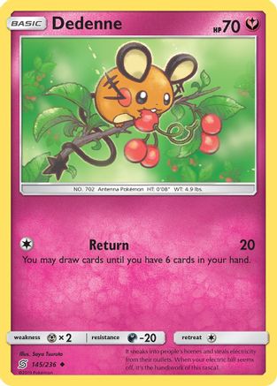 Dedenne 145/236 - SM  Unified Minds Reverse Holofoil